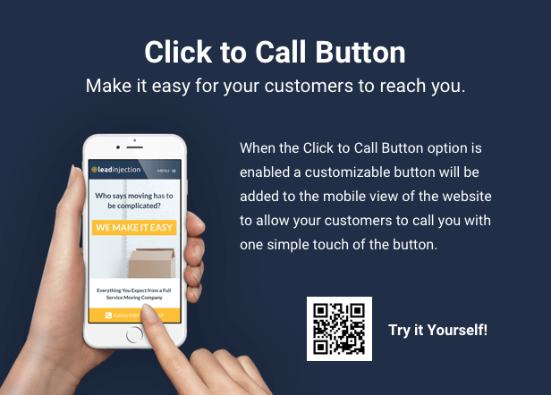 Leadinjection Click to Call Button for Mobile Devices